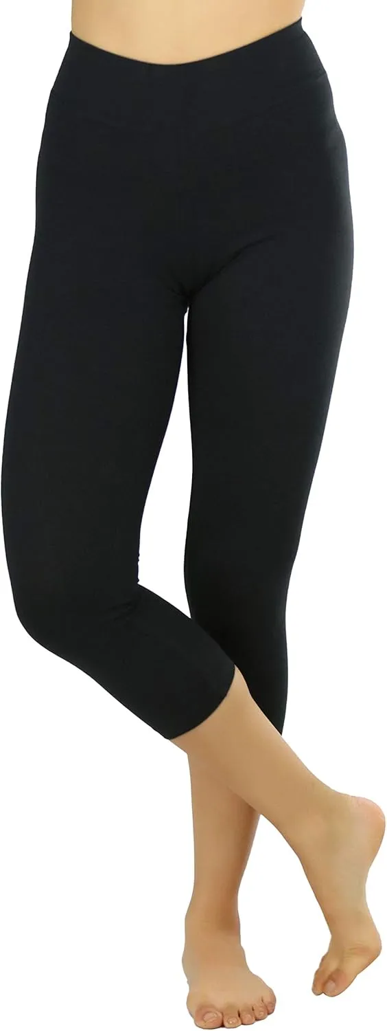 ToBeInStyle Women's Cotton-Spandex Capri Leggings