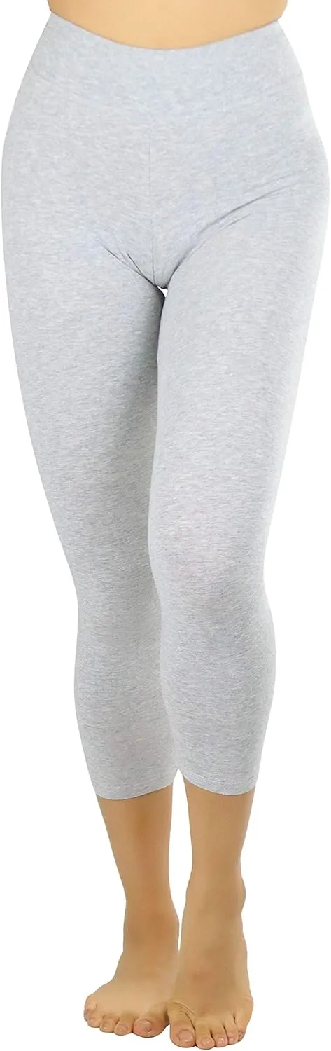 ToBeInStyle Women's Cotton-Spandex Capri Leggings