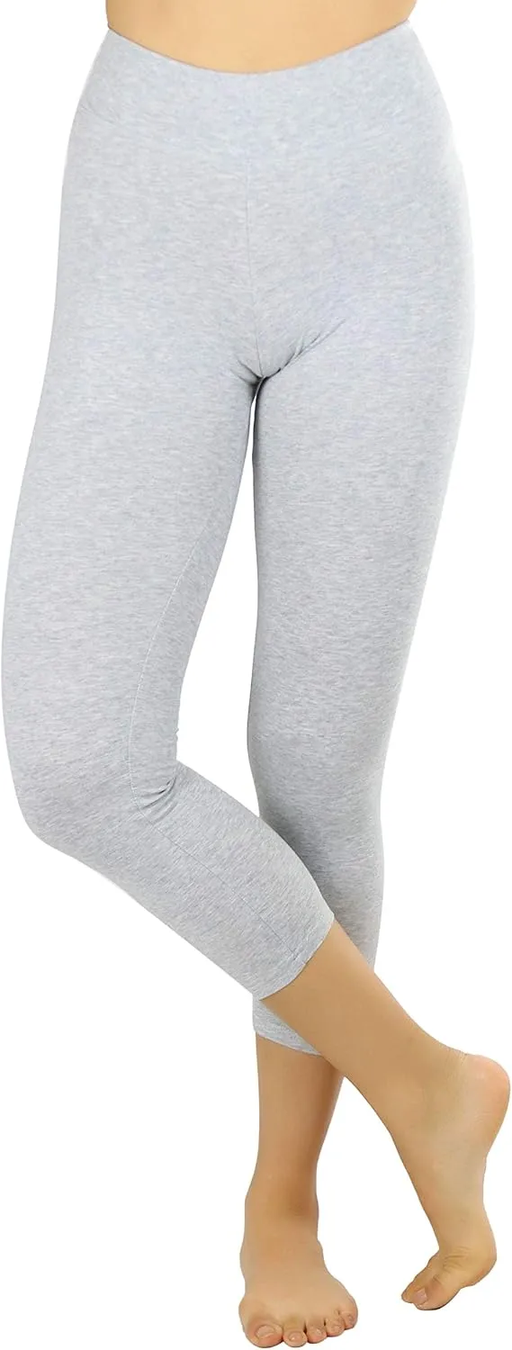 ToBeInStyle Women's Cotton-Spandex Capri Leggings
