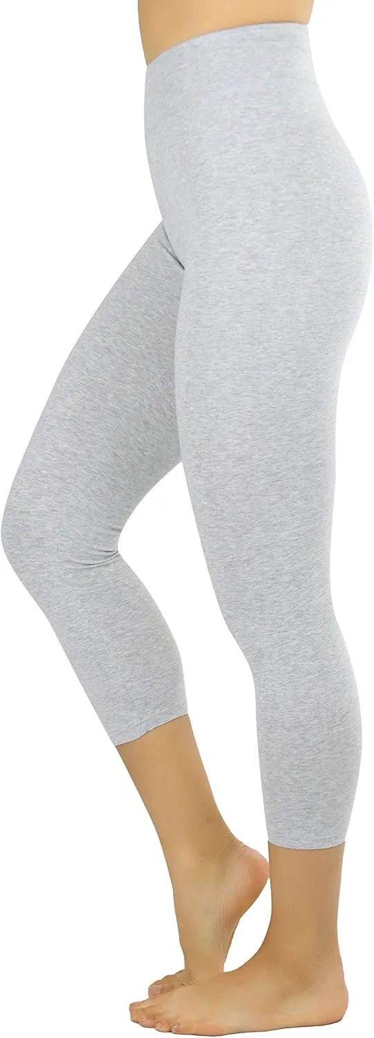 ToBeInStyle Women's Cotton-Spandex Capri Leggings
