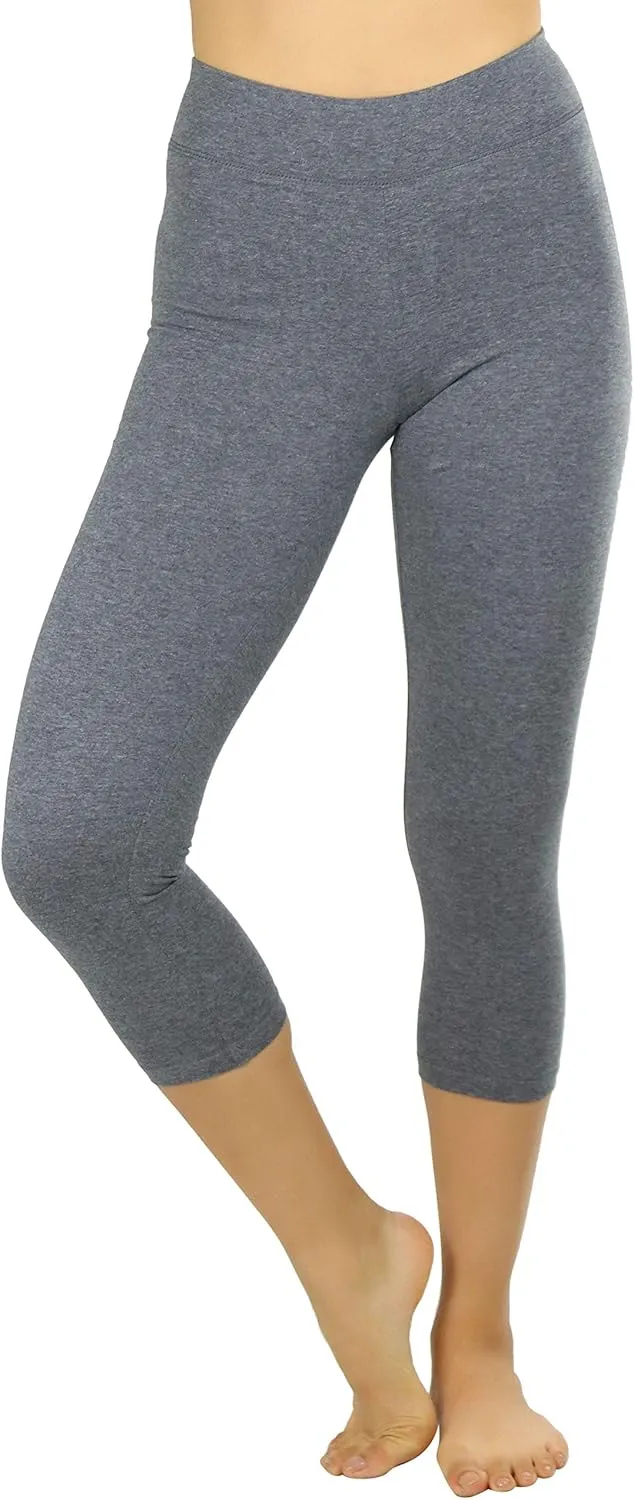 ToBeInStyle Women's Cotton-Spandex Capri Leggings