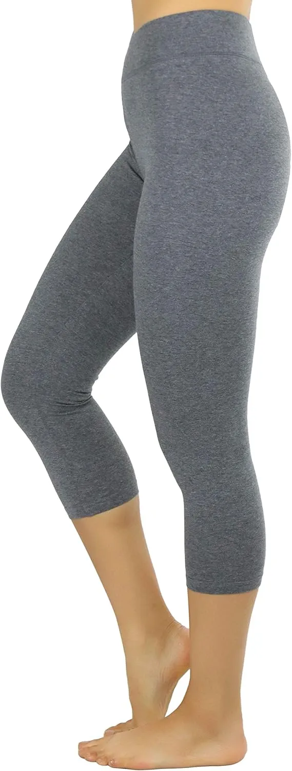 ToBeInStyle Women's Cotton-Spandex Capri Leggings