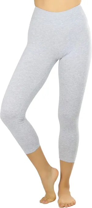 ToBeInStyle Women's Cotton-Spandex Capri Leggings