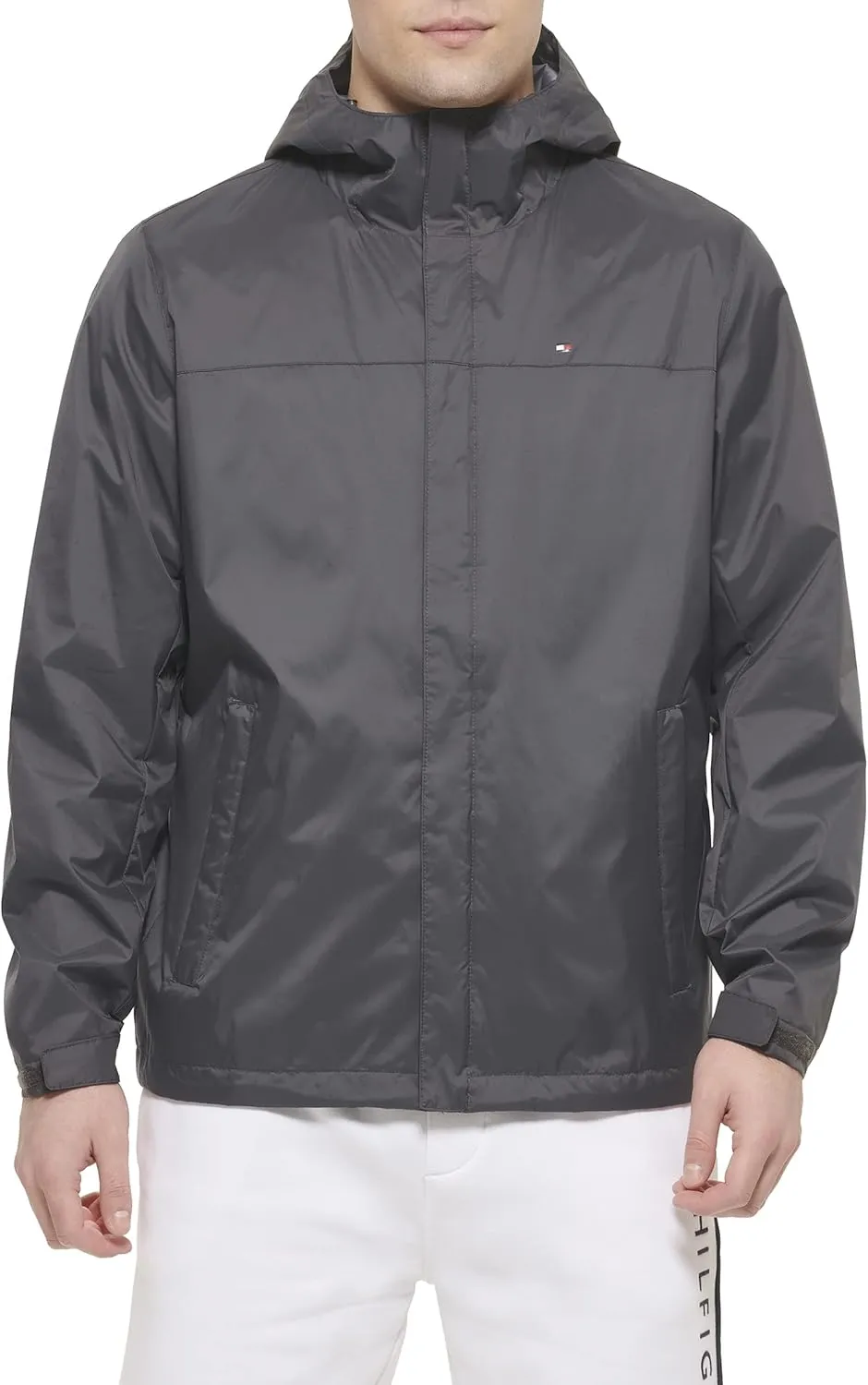 Tommy Hilfiger Men's Lightweight Breathable Waterproof Hooded Jacket