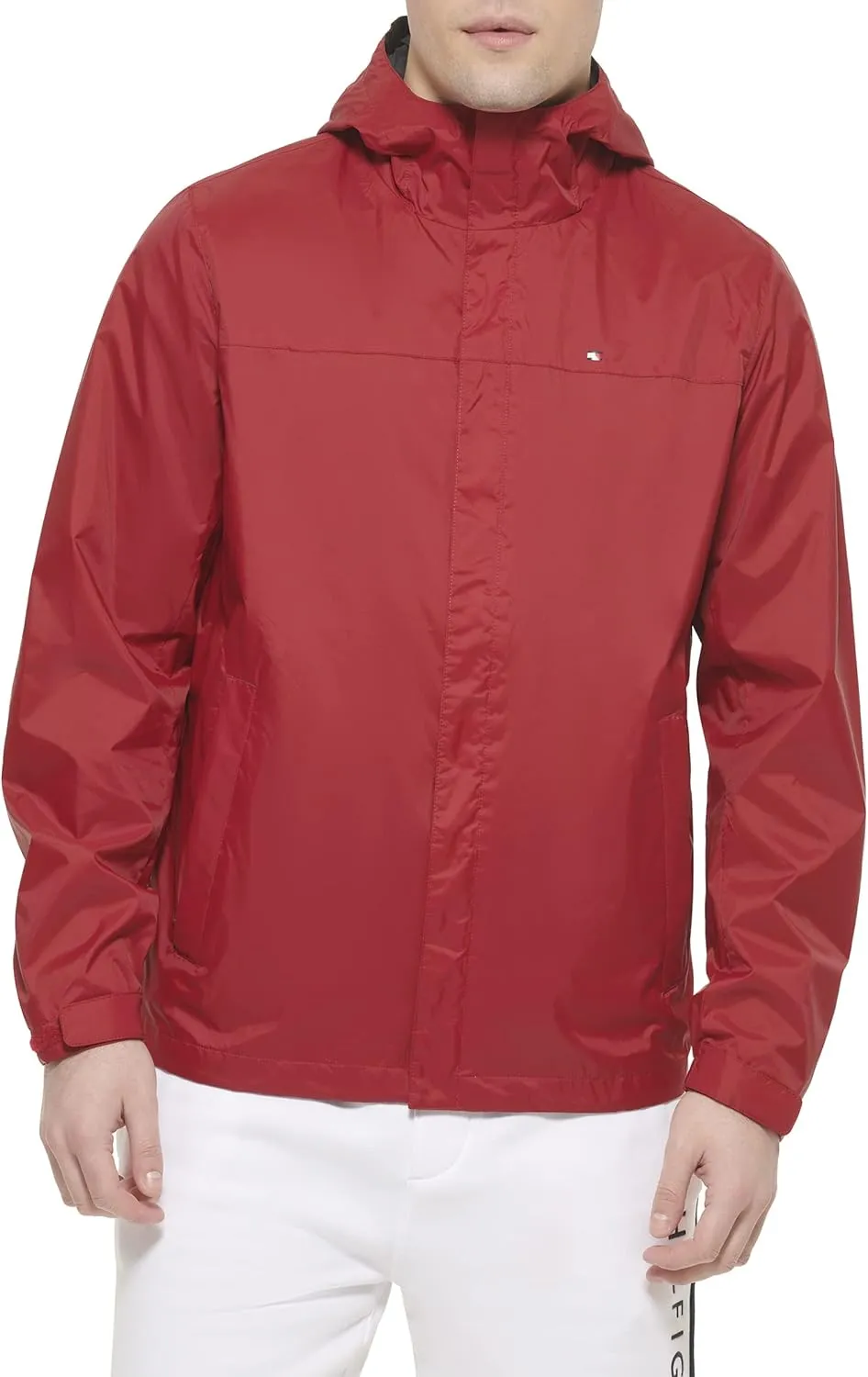 Tommy Hilfiger Men's Lightweight Breathable Waterproof Hooded Jacket