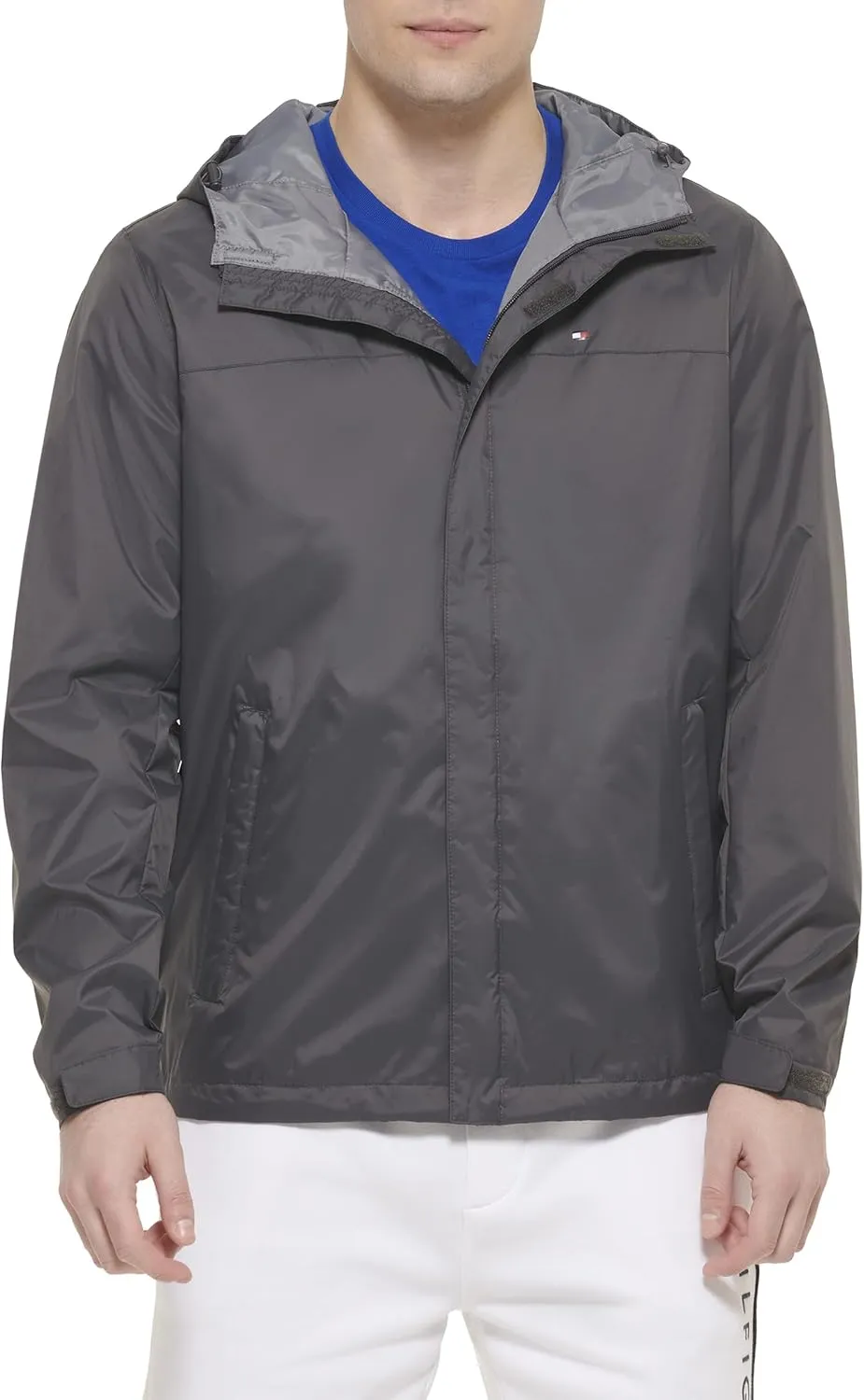 Tommy Hilfiger Men's Lightweight Breathable Waterproof Hooded Jacket