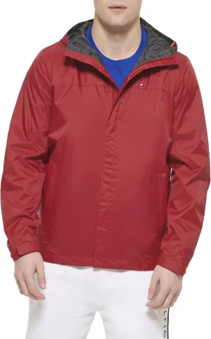 Tommy Hilfiger Men's Lightweight Breathable Waterproof Hooded Jacket