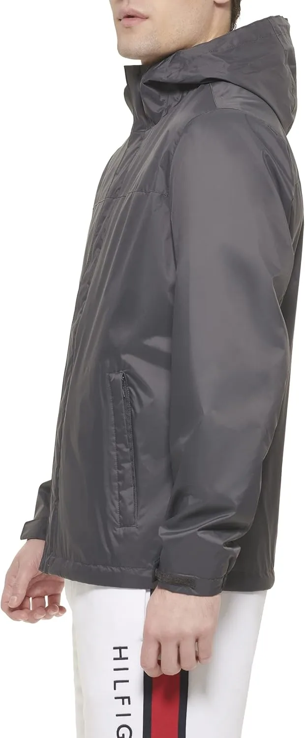 Tommy Hilfiger Men's Lightweight Breathable Waterproof Hooded Jacket