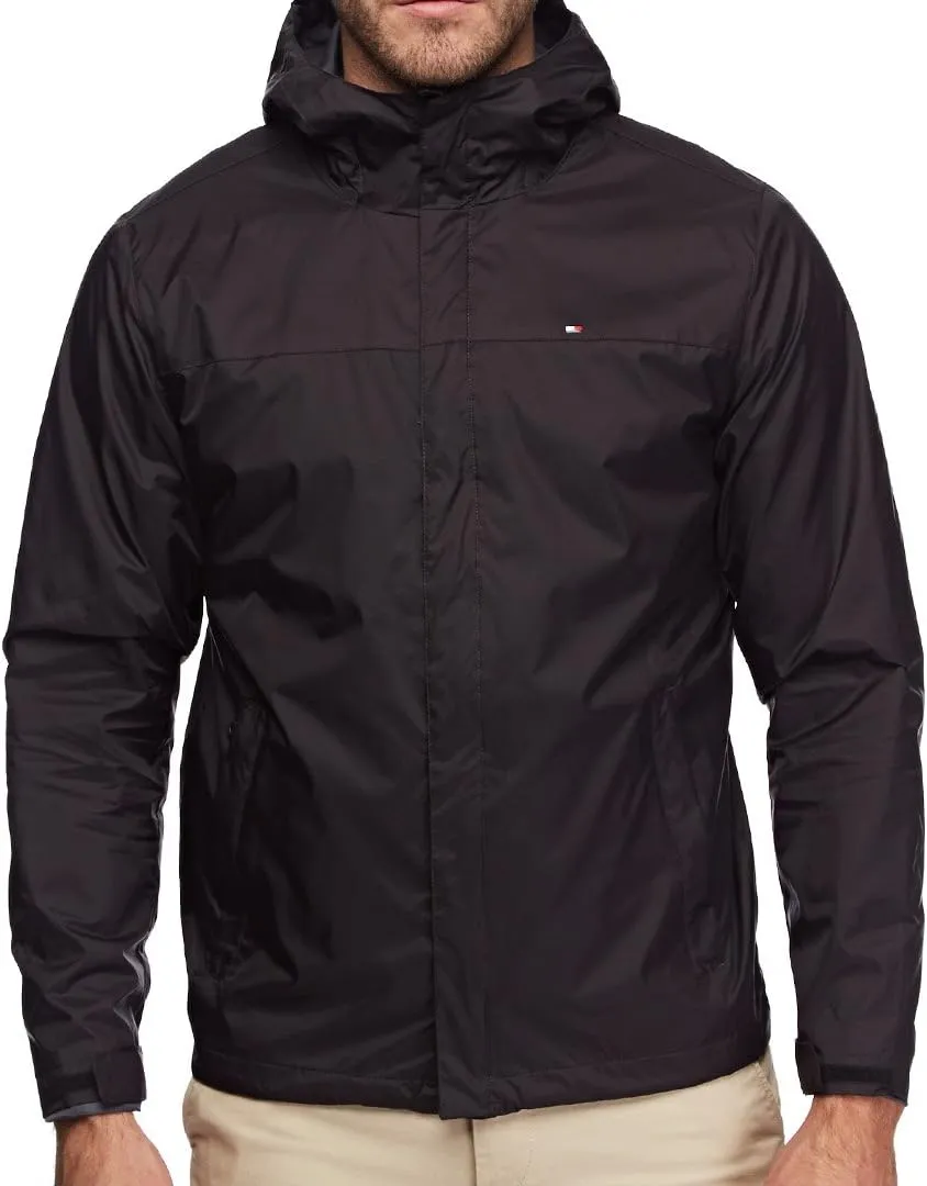 Tommy Hilfiger Men's Lightweight Breathable Waterproof Hooded Jacket