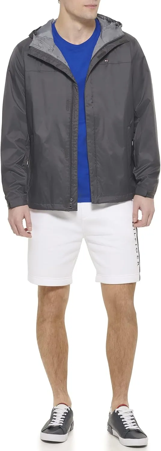 Tommy Hilfiger Men's Lightweight Breathable Waterproof Hooded Jacket