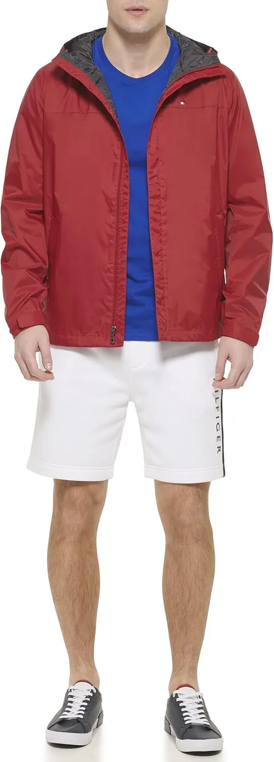 Tommy Hilfiger Men's Lightweight Breathable Waterproof Hooded Jacket