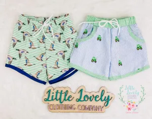 Tractor & Duck Swim Short Trunks