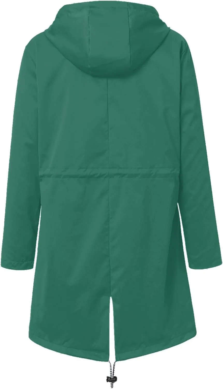Trench Coat for Women Fall Zip up Lightweight Waist Adjustable Long Windbreakers Versatile Outdoor Trench Jackets