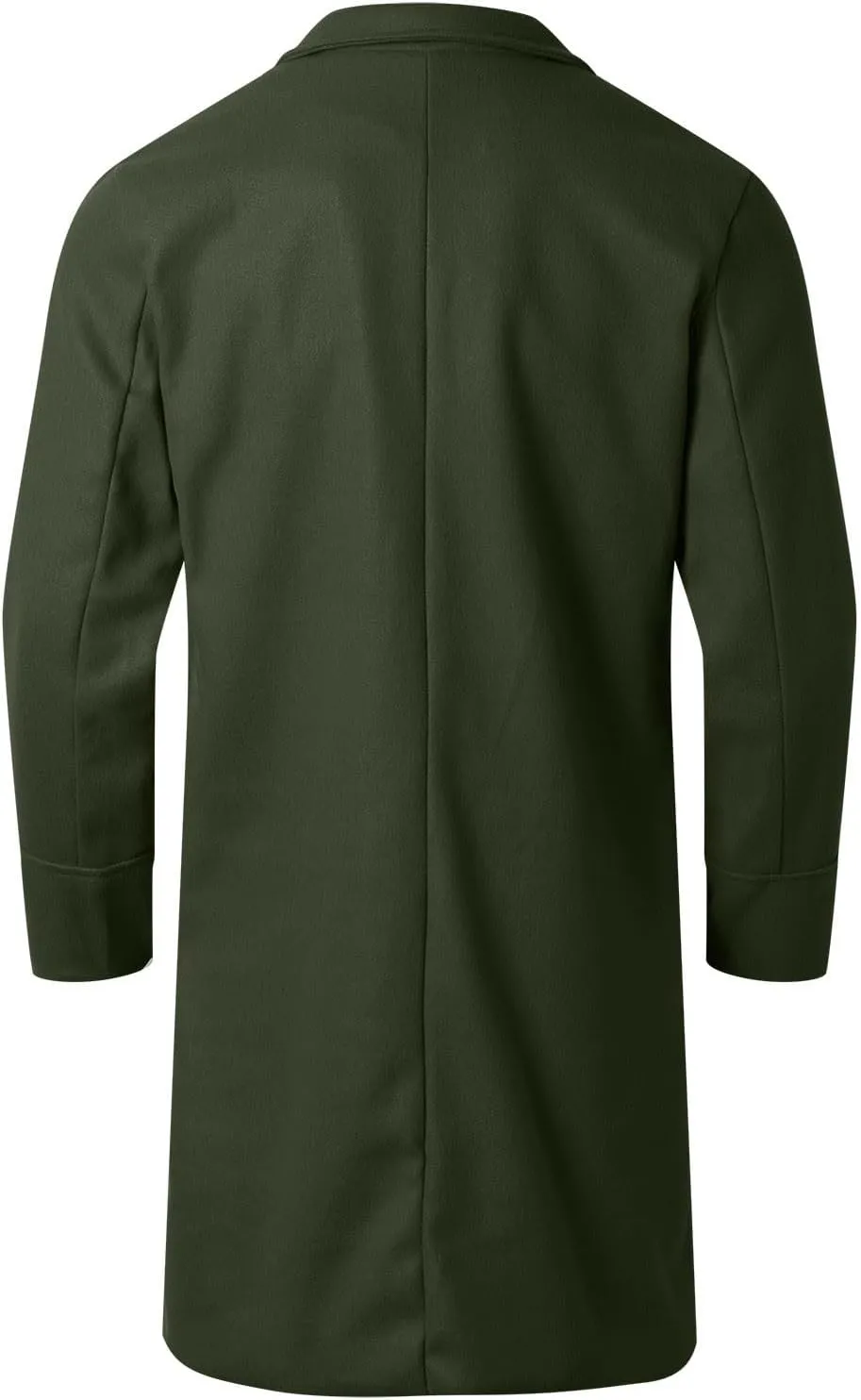 Trench Coat Men Slim Fit Notch Lapel Double Breasted Top Coat Winter Warm Cotton Business Long Jacket Overcoat