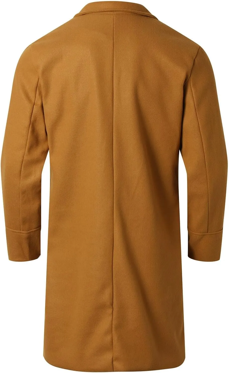 Trench Coat Men Slim Fit Notch Lapel Double Breasted Top Coat Winter Warm Cotton Business Long Jacket Overcoat