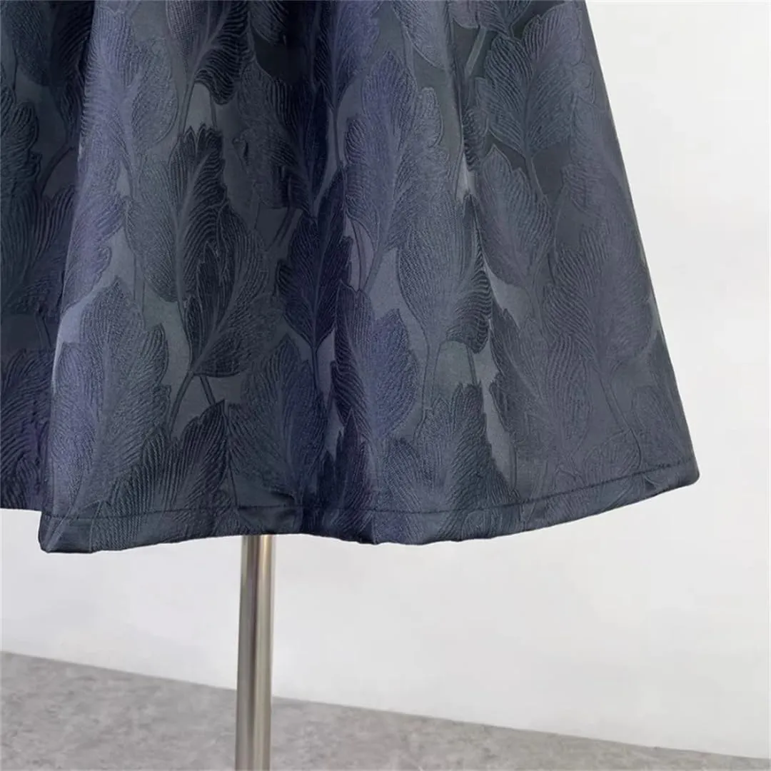 Trend Korean Style Women's Autumn Winter Vintage Elegant High Waist Pleated Long Midi Skirt Office Work
