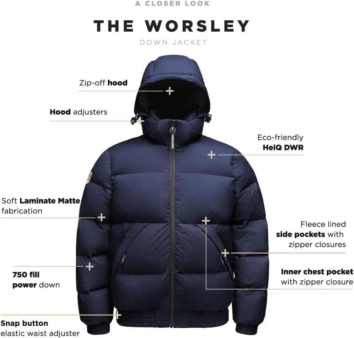 Triple F.A.T. Goose Men's Worsley Puffer Jacket - Mens Winter Jackets - Down Jacket Men - Men's Winter Coats