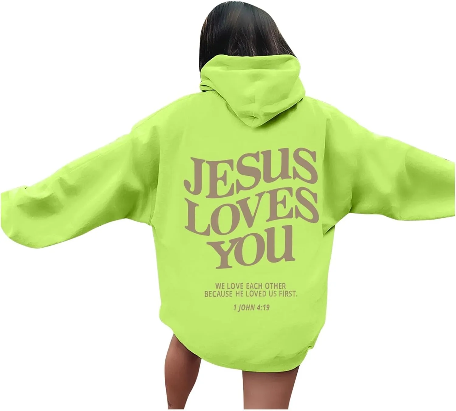 Trust in The Lord Christian Bible Verse Hoodie Jesus Saves Faith Sweatshirt Loose Pullover Harajuku Streetwear