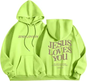 Trust in The Lord Christian Bible Verse Hoodie Jesus Saves Faith Sweatshirt Loose Pullover Harajuku Streetwear