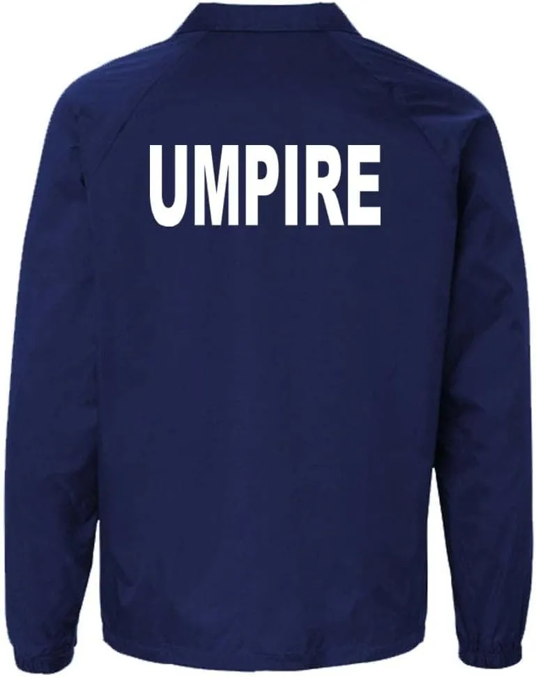 Umpire Baseball Coaches Jacket Event Staff Mens and Womens Outerwear Referee Official Sports Windbreaker
