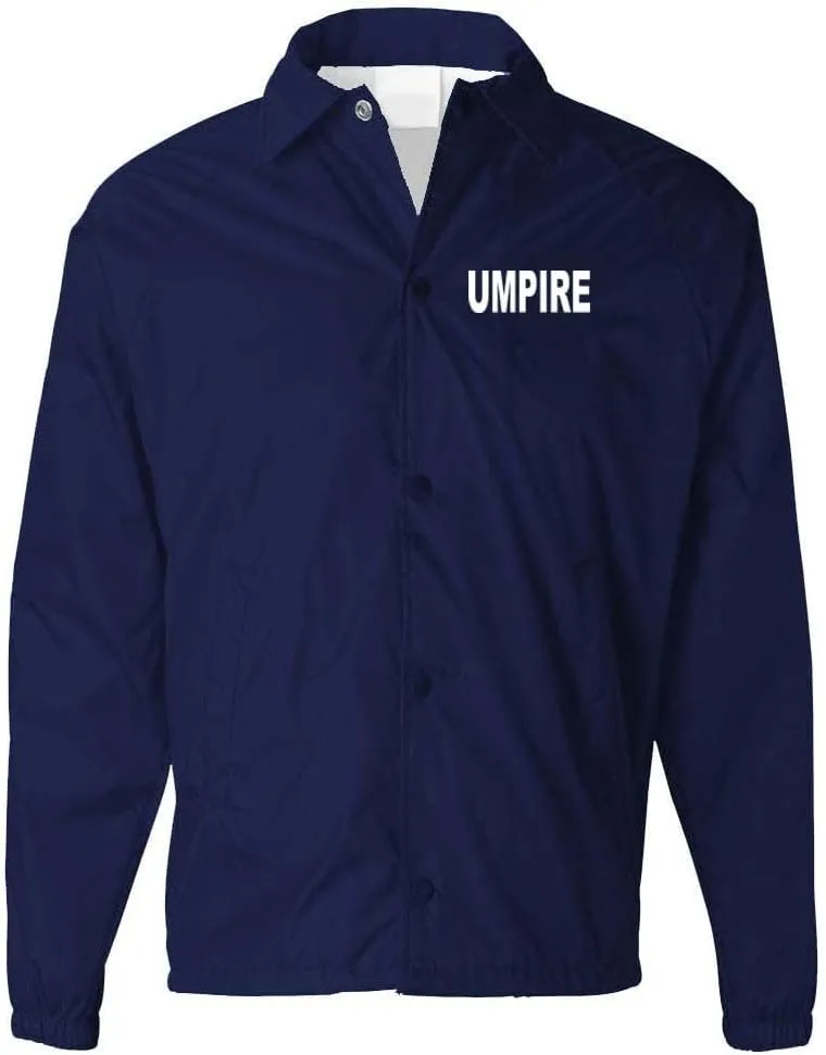 Umpire Baseball Coaches Jacket Event Staff Mens and Womens Outerwear Referee Official Sports Windbreaker