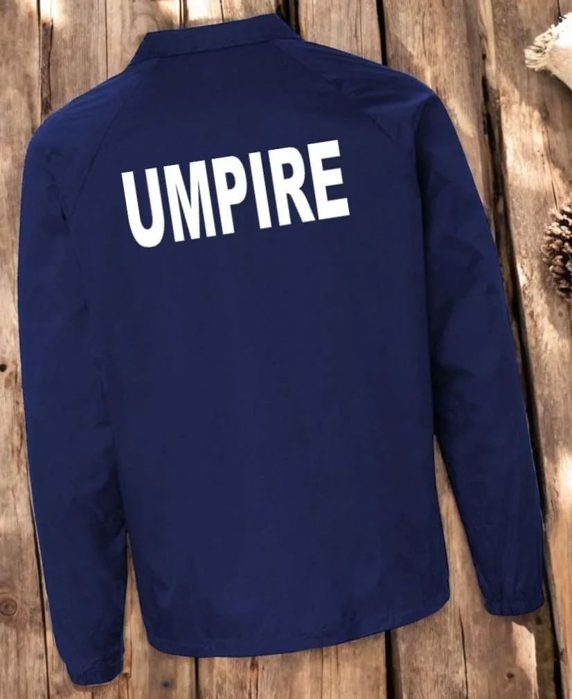 Umpire Baseball Coaches Jacket Event Staff Mens and Womens Outerwear Referee Official Sports Windbreaker