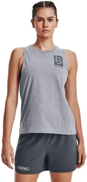 Under Armour Womens Softball Box Logo Tank Top - Quick-Drying Comfort XL