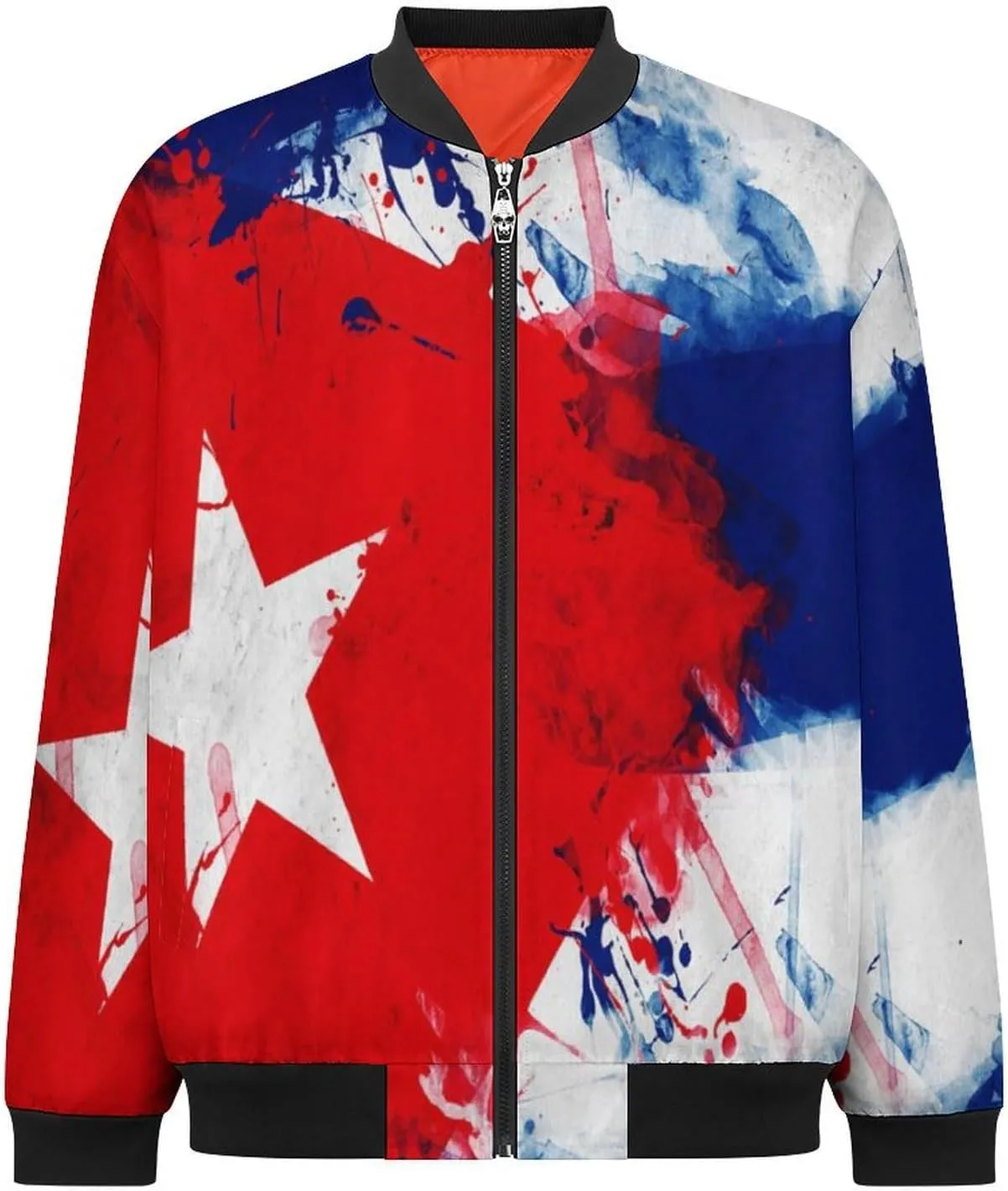 Vintage Cuba Flag Men's Bomber Jacket Lightweight Windbreaker Fashion Spring Fall Coats Casual Jackets for Men