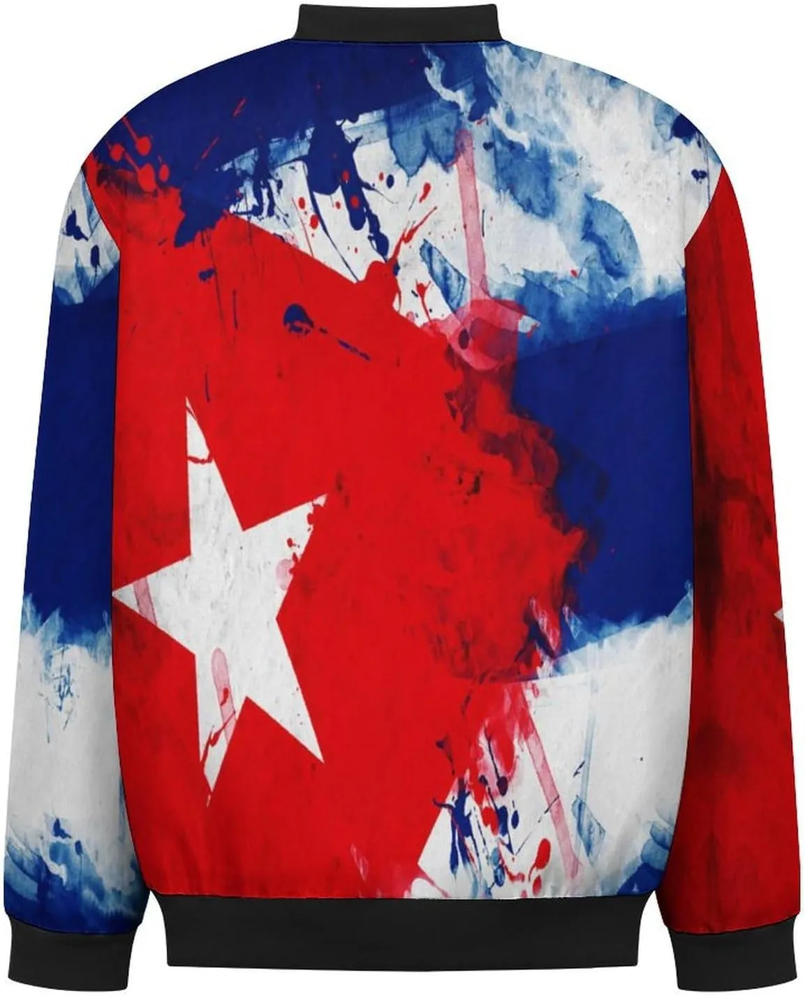 Vintage Cuba Flag Men's Bomber Jacket Lightweight Windbreaker Fashion Spring Fall Coats Casual Jackets for Men