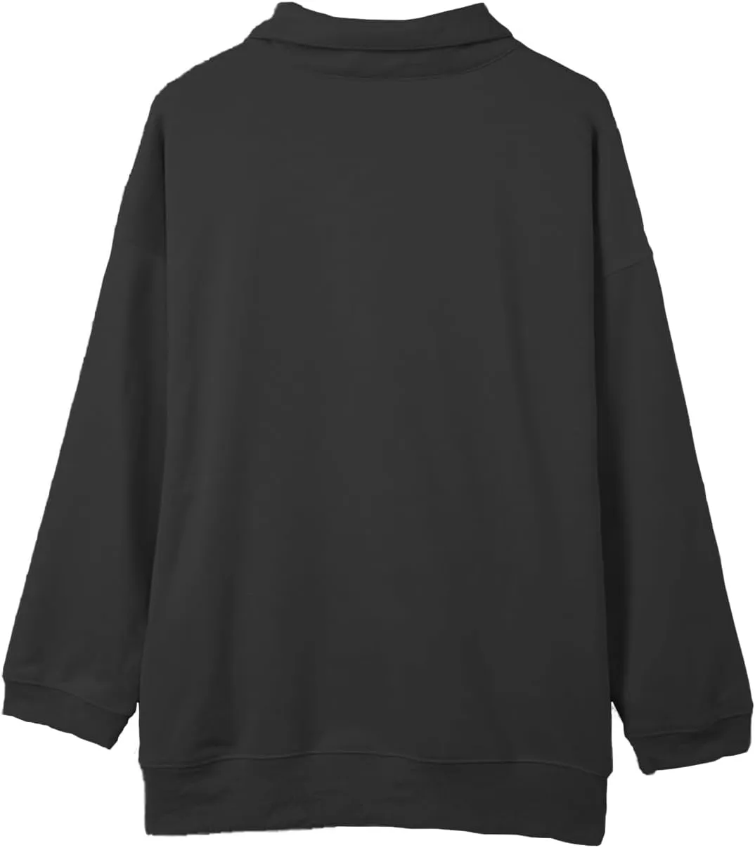 VISLILY Plus-Size-Sweatshirts for Women Oversized Half Zip Pullover Casual Long Sleeve Sweater Trendy Tops with Pocket XL-5XL