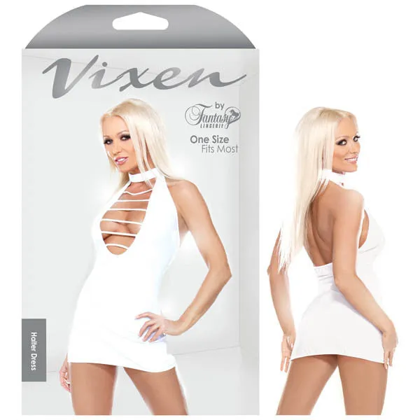 VIXEN STRAPPED COLLAR HALTER DRESS