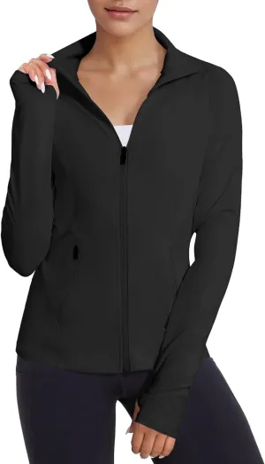 VUTRU Women's Workout Jackets Full Zip Athletic Tops Lightweight Gym Yoga Running Jacket with Pockets