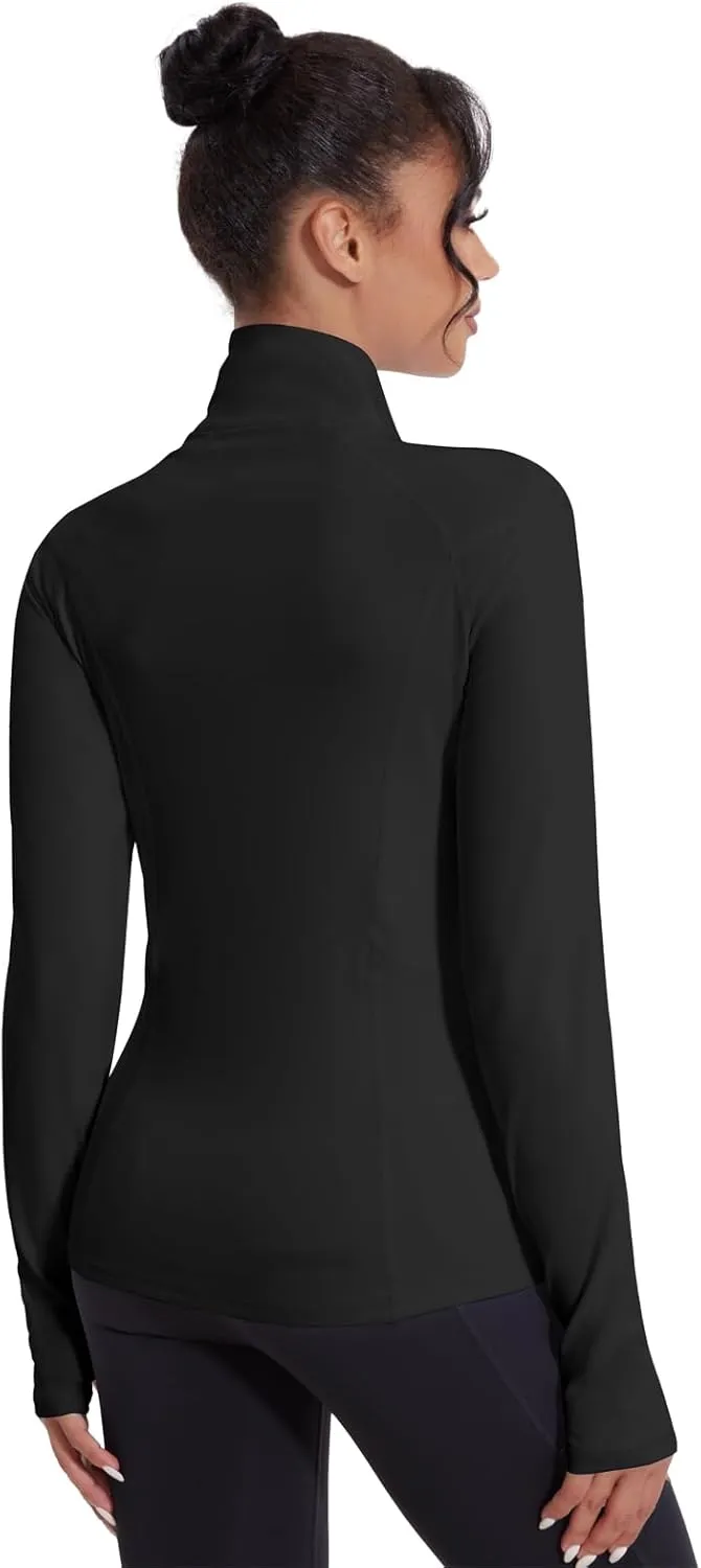 VUTRU Women's Workout Jackets Full Zip Athletic Tops Lightweight Gym Yoga Running Jacket with Pockets