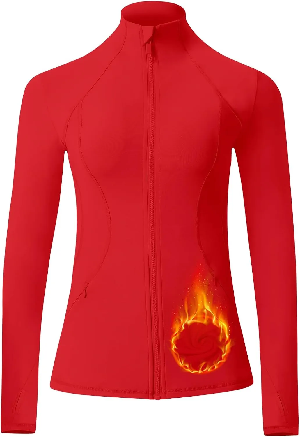 VUTRU Women's Workout Yoga Jacket Full Zip Running Track Jacket Fleece Athletic Jacket