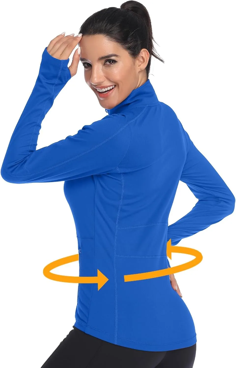 VUTRU Women's Workout Yoga Jacket Full Zip Running Track Jacket Fleece Athletic Jacket