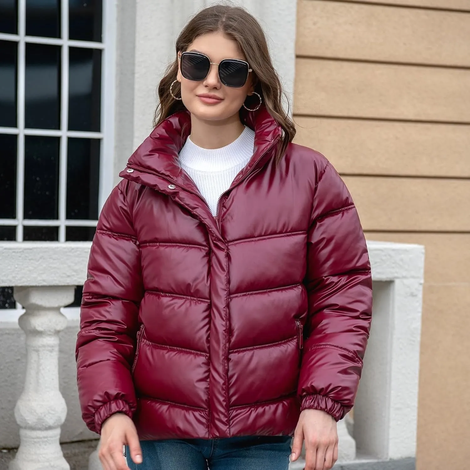 Warm Jackets for Women,Lightweight Women Puffer Jacket Women,Packable Down Jacket,Womem Winter Coats