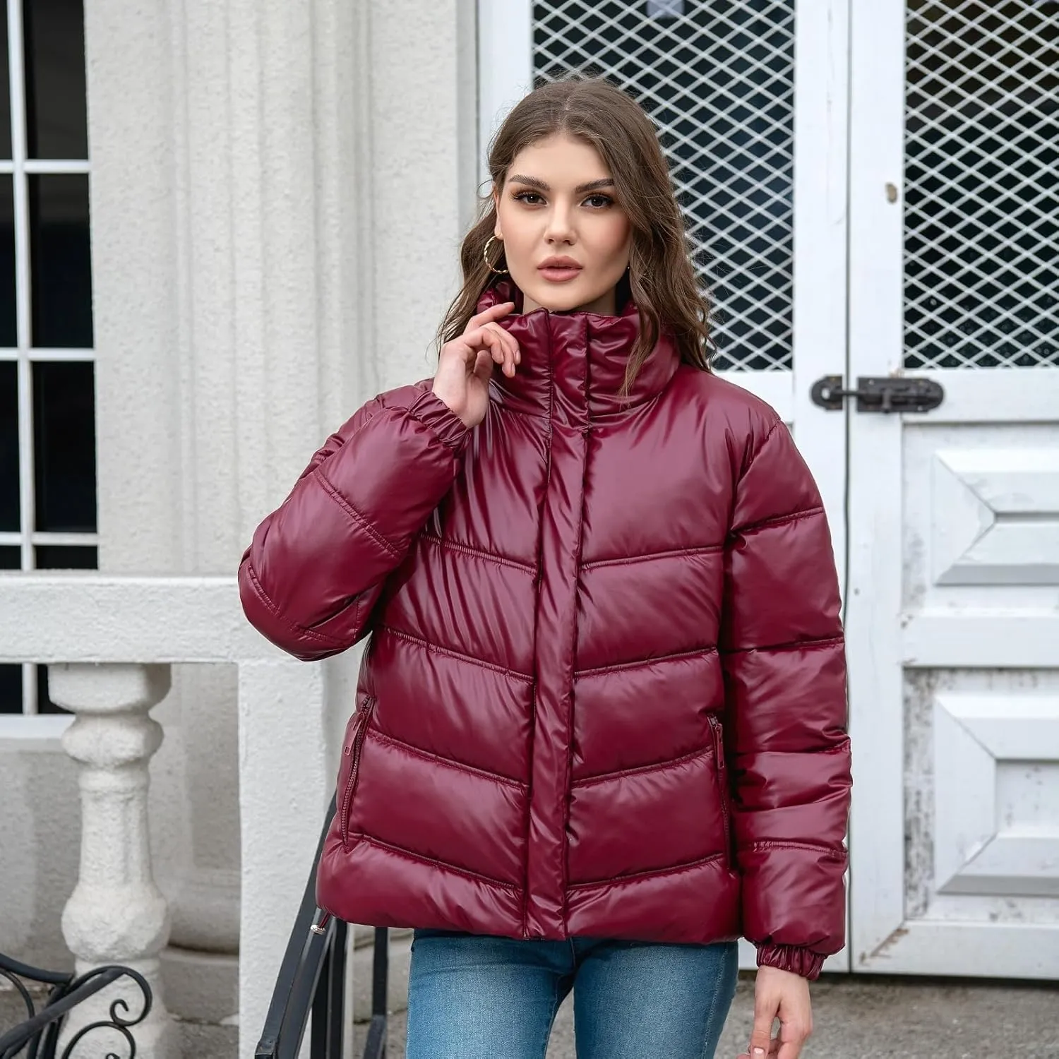 Warm Jackets for Women,Lightweight Women Puffer Jacket Women,Packable Down Jacket,Womem Winter Coats