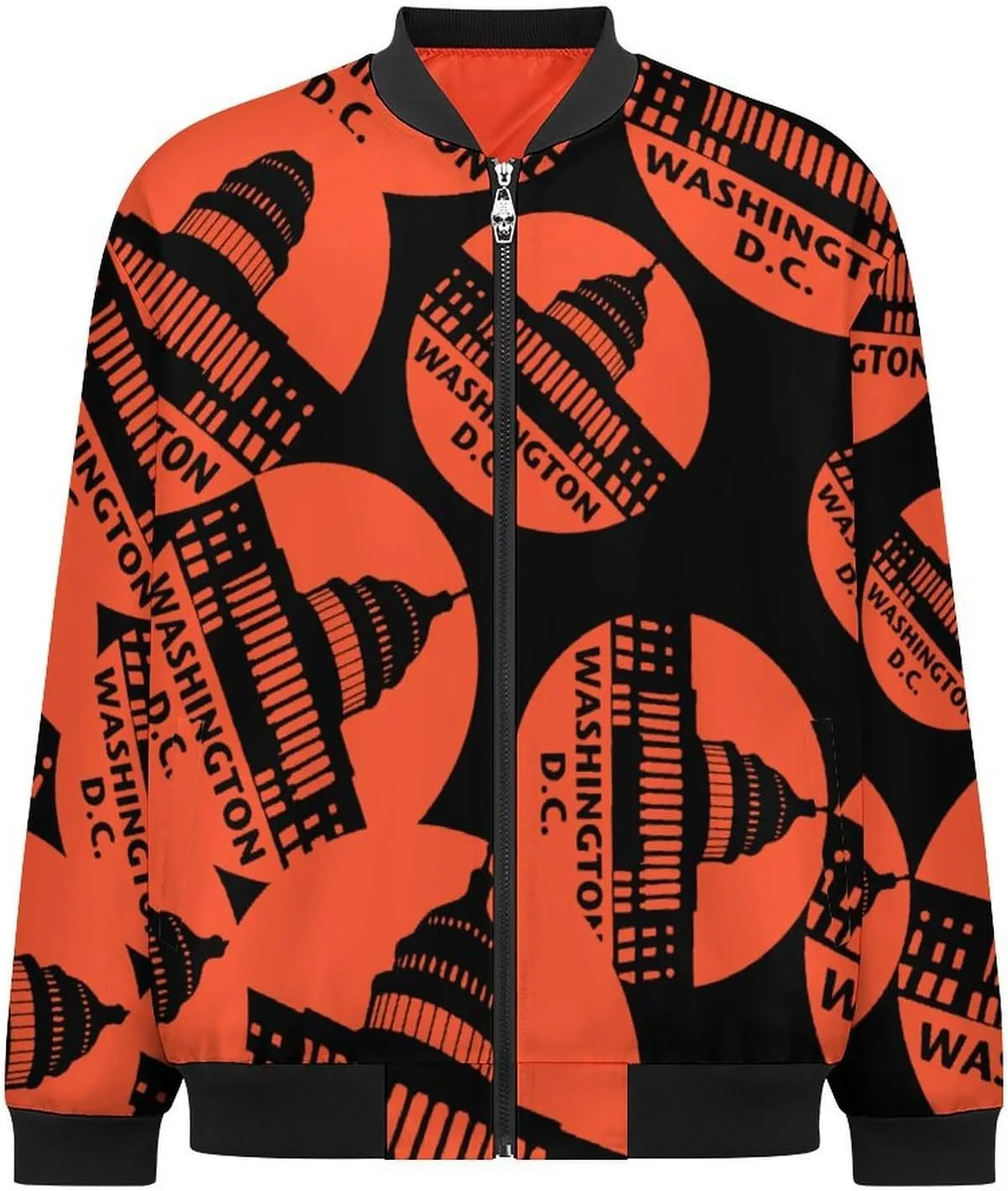 Washington D C Men's Bomber Jacket Lightweight Windbreaker Fashion Spring Fall Coats Casual Jackets for Men
