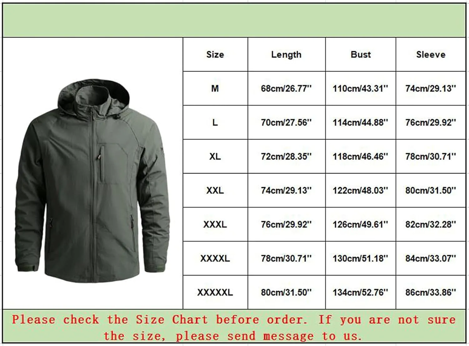 Waterproof Jackets for Men's Lightweight Full Zip Warm Windbreaker Jackets Detachable Hood Hiking Sweat Coats