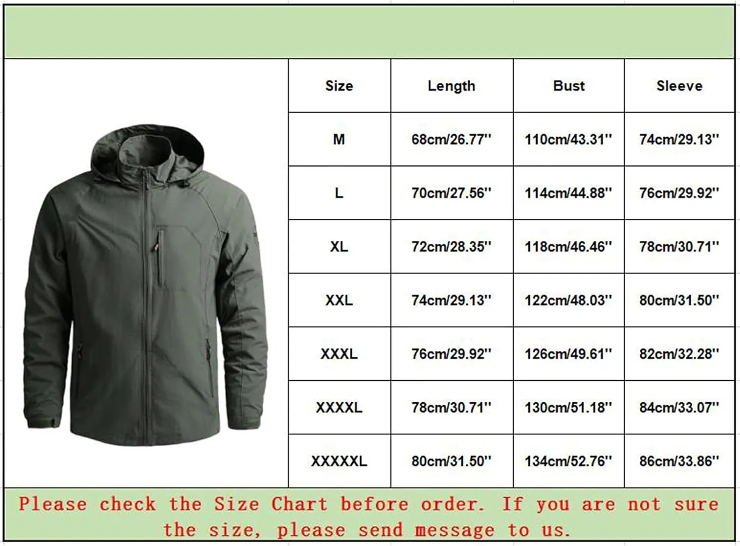 Waterproof Jackets for Men's Lightweight Full Zip Warm Windbreaker Jackets Detachable Hood Hiking Sweat Coats