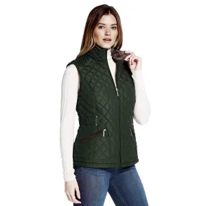 Weatherproof Ladies' Ultra Soft Cozy Lining Quilted Vest Green XL