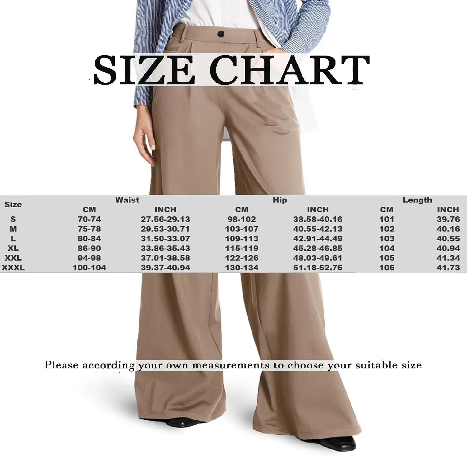 Wide Leg Dress Pants for Women High Waisted Business Casual Pants Office Work Pants Pull On Slacks Palazzo Trousers