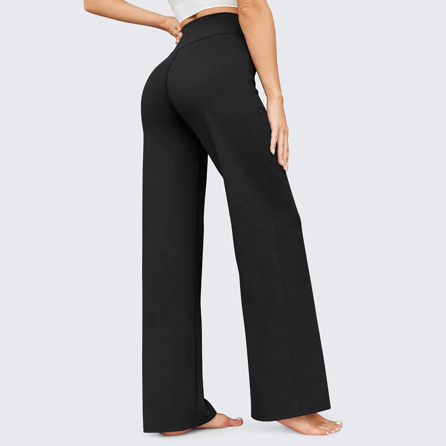 Wide Leg Yoga Pants for Women High Waisted Drawstring Baggy Casual Sweatpants Gym Workout Lounge Pants with Pockets