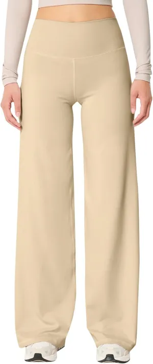 Wide Leg Yoga Pants for Women Stretchy Tummy Control Leggings Soft Athletic Workout Pants Bootcut Flowy Pants Trouser