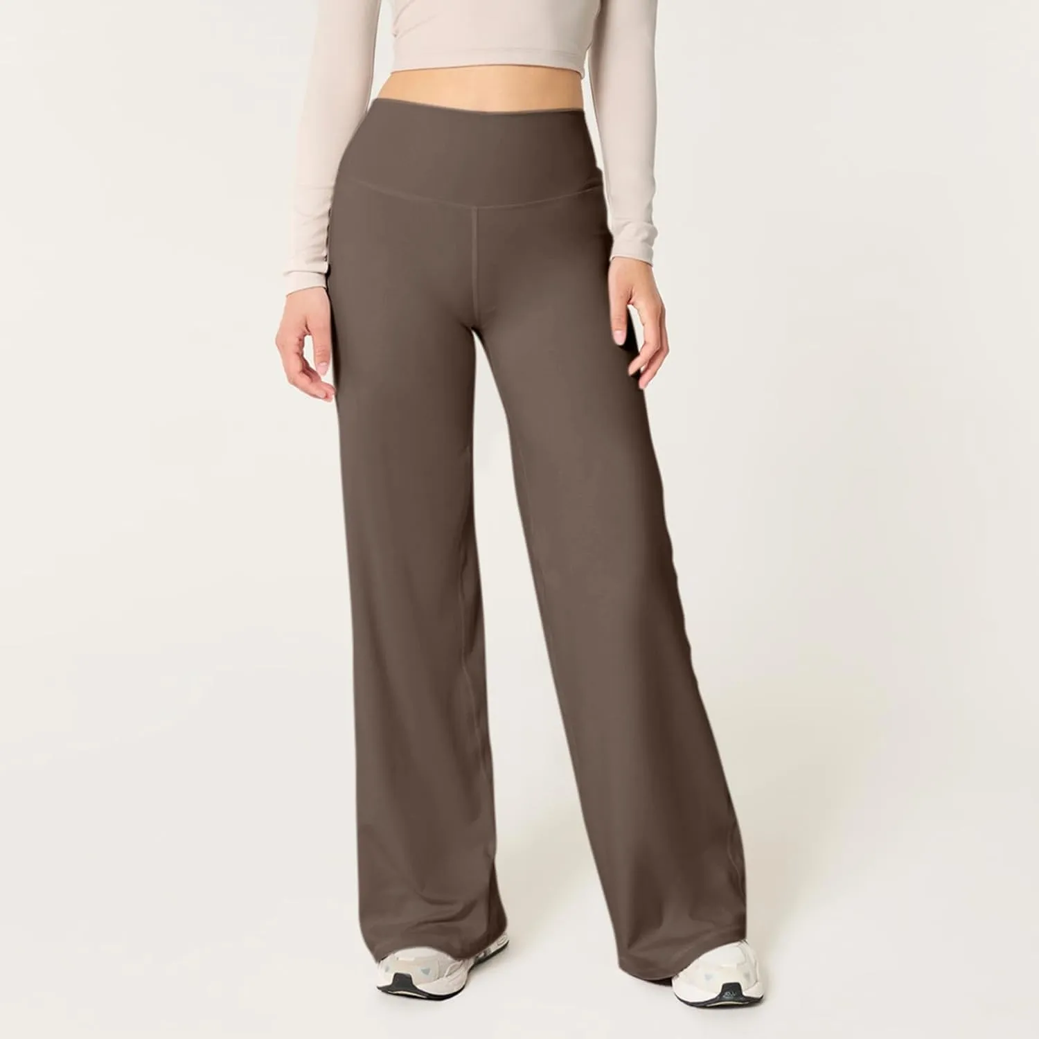 Wide Leg Yoga Pants for Women Stretchy Tummy Control Leggings Soft Athletic Workout Pants Bootcut Flowy Pants Trouser