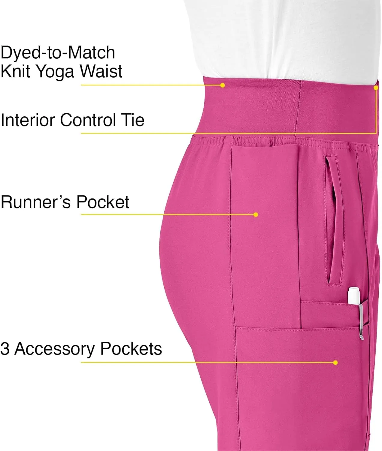 Wink W123 Scrubs for Women's Comfort Waist Cargo Jogger Scrub Pant