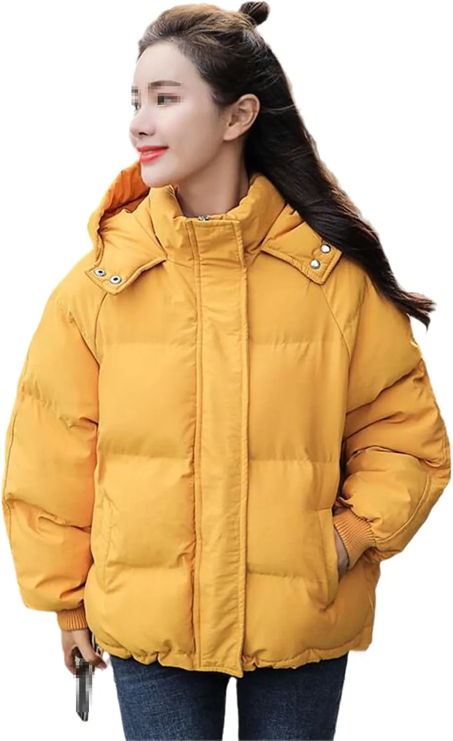 Winter Hooded Down Parka Coat Women Down Cotton Coat Ladies Warm Loose Cotton-Padded Coats Female Short Overcoat
