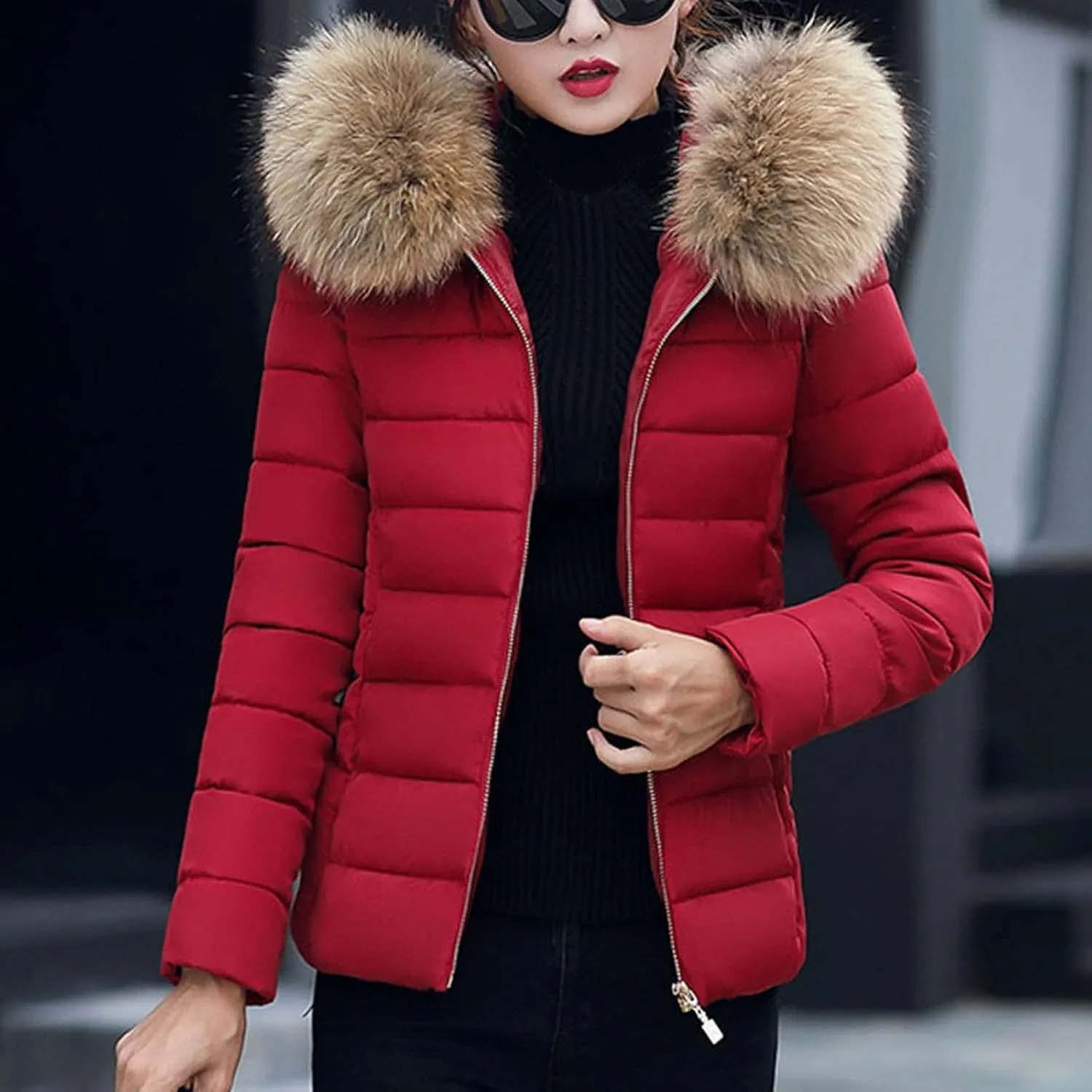 Winter Jacket Women Clothes Cotton Coat Padded Warm Padded Large Wool Womens Jackets Lightweight Fashion