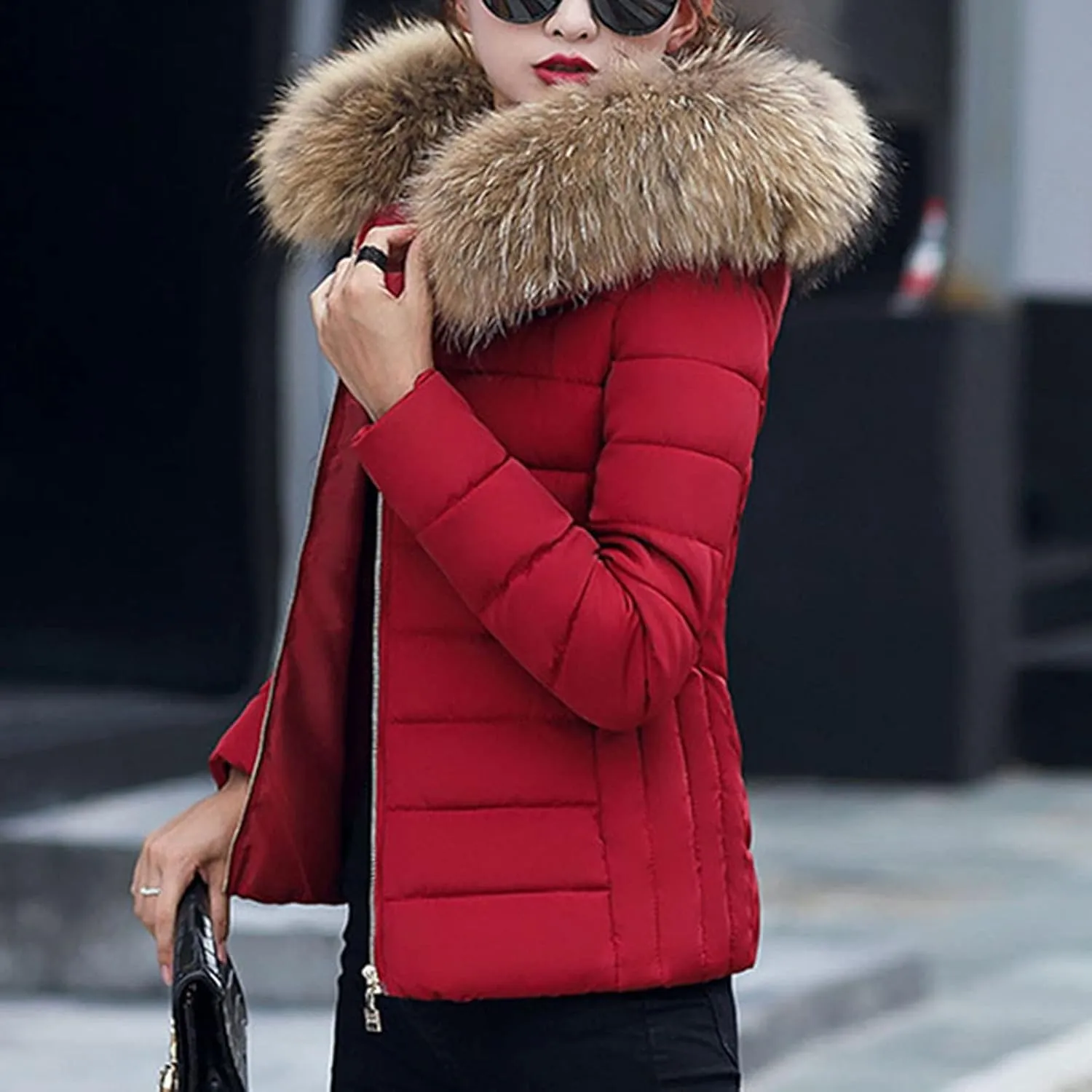 Winter Jacket Women Clothes Cotton Coat Padded Warm Padded Large Wool Womens Jackets Lightweight Fashion