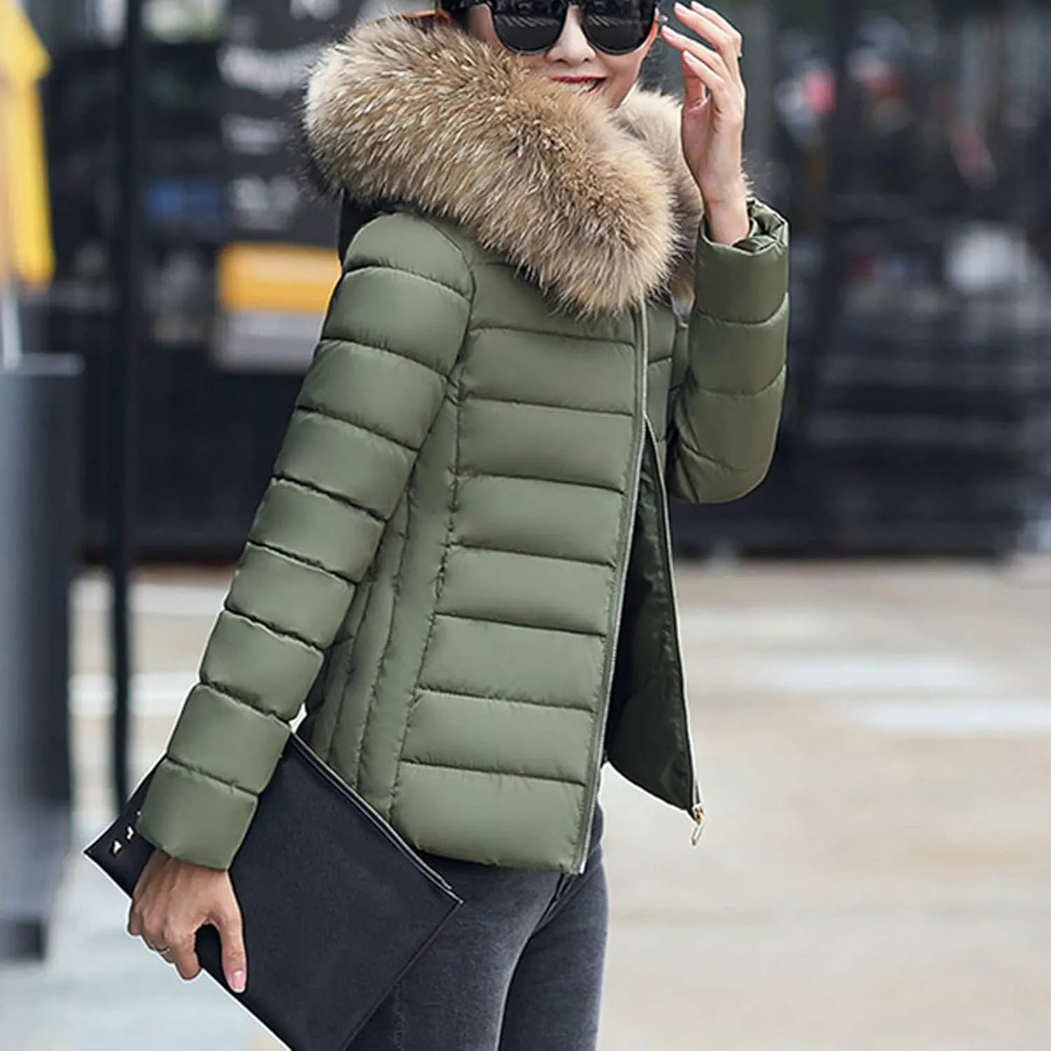 Winter Jacket Women Clothes Cotton Coat Padded Warm Padded Large Wool Womens Jackets Lightweight Fashion